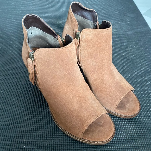 Nikole Suede Peep Toe Bootie - Picture 2 of 8